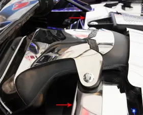 American Car Craft 2Pc Polished Stainless Steel Radiator Cover Component Chevrolet Corvette C6 | GS 2008-2013