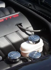 American Car Craft 5Pc Set Automatic Transmission Executive Series Fluid Cap Cover Chevrolet Corvette C6 2005-2013                                     - ACC-043046 - Image 2