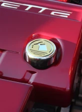 American Car Craft 5Pc Set Automatic Transmission Gold Executive Series Fluid Cap Cover Chevrolet Corvette C5 | C6 1997-2013                                     - ACC-043047 - Image 3