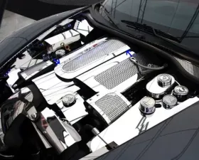 American Car Craft Blue LED Illuminated Plenum Cover Low Profile Chevrolet Corvette C6 | Grand Sport 2008-2013