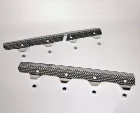American Car Craft 2Pc Polished Stainless Steel Perforated Header Guards Chevrolet Corvette C6 | Grand Sport 2005-2013