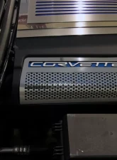 American Car Craft 2Pc Perforated Stainless Engine Shroud Side Inserts Chevrolet Corvette ZR1 2009-2013                                     - ACC-043071 - Image 3