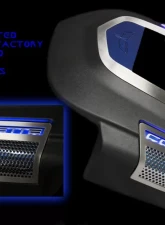 American Car Craft 2Pc Perforated Stainless LED Red Illuminated Engine Shroud Side Inserts Chevrolet Corvette ZR1 2009-2013                                     - ACC-043072-RDL - Image 3