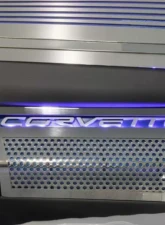 American Car Craft 2Pc Perforated Stainless LED Red Illuminated Engine Shroud Side Inserts Chevrolet Corvette ZR1 2009-2013                                     - ACC-043072-RDL - Image 2