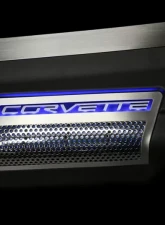 American Car Craft 2Pc Perforated Stainless LED Red Illuminated Engine Shroud Side Inserts Chevrolet Corvette ZR1 2009-2013                                     - ACC-043072-RDL - Image 3