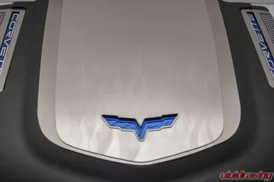 American Car Craft 2Pc Custom Flame Etched Engine Shroud Cover Chevrolet Corvette ZR1 2009-2013 - ACC-043073