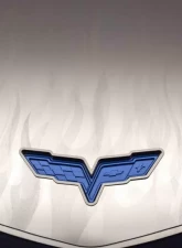 American Car Craft 2Pc Custom Flame Etched Engine Shroud Cover Chevrolet Corvette ZR1 2009-2013                                     - ACC-043073 - Image 3