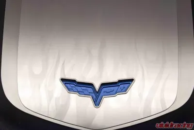 American Car Craft 2Pc Custom Flame Etched Engine Shroud Cover Chevrolet Corvette ZR1 2009-2013 - ACC-043073