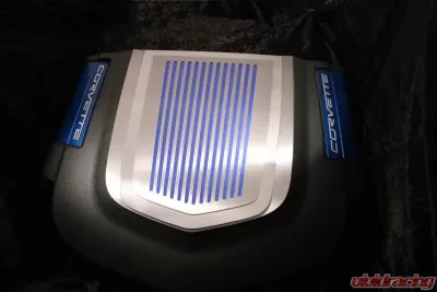 American Car Craft 2Pc Ribbed Polished Stainless Steel Engine Shroud Cover Chevrolet Corvette ZR1 2009-2013 - ACC-043074