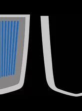 American Car Craft 2Pc Ribbed Engine Shroud Cover Chevrolet Corvette ZR1 2009-2013                                     - ACC-043077 - Image 3