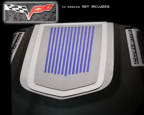 American Car Craft 2Pc Ribbed Engine Shroud Cover Chevrolet Corvette ZR1 2009-2013