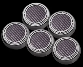 American Car Craft 5Pc Black Carbon Fiber Auto Trans Engine Fluid Cap Covers Chevrolet Corvette C5 | C6 1997-2013