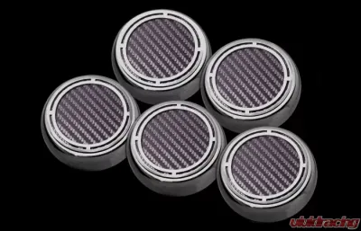 American Car Craft 5Pc Black Carbon Fiber Auto Trans Engine Fluid Cap Covers Chevrolet Corvette C5 | C6 1997-2013 - ACC-043084-BLK