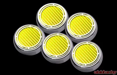American Car Craft 5Pc Black Solid Auto Trans Engine Fluid Cap Covers Chevrolet Corvette C5 | C6 1997-2013 - ACC-043084-SBLK