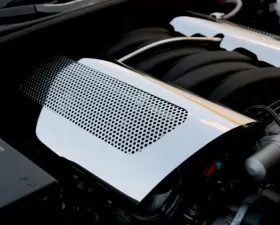American Car Craft White LED Illuminated Perforated Fuel Rail Covers Chevrolet Corvette Z06 2006-2012