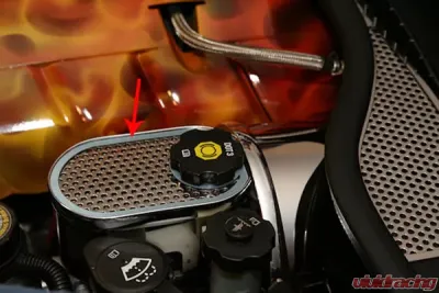 American Car Craft Polished Stainless Perforated Master Cylinder Cover Chevrolet Corvette C6 2005-2008 - ACC-043092