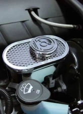 American Car Craft Perforated Stainless Master Cylinder Cover w/Chrome Cap Chevrolet Corvette C6 | Z06 | GS 2009-2013                                     - ACC-043093 - Image 3