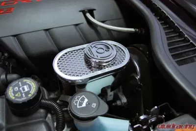 American Car Craft Perforated Stainless Master Cylinder Cover w/Chrome Cap Chevrolet Corvette C6 | Z06 | GS 2009-2013 - ACC-043093