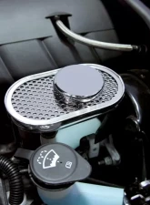 American Car Craft Perforated Stainless Master Cylinder Cover w/Chrome Cap Chevrolet Corvette C6 | Z06 | GS 2009-2013                                     - ACC-043093 - Image 2