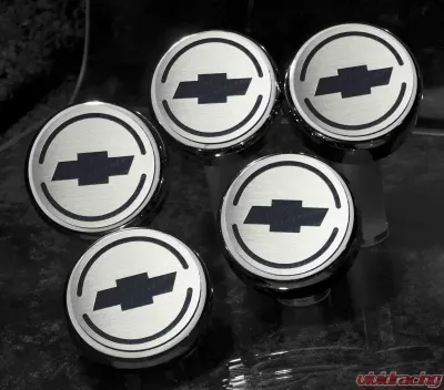 American Car Craft 5Pc Blue Carbon Fiber Auto Transmission Bowtie Fluid Cap Cover Chevrolet Corvette C5 | C6 1997-2013 - ACC-043096-BLU