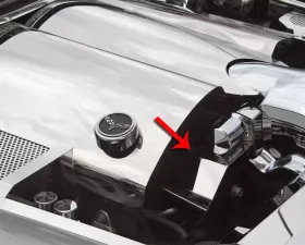 American Car Craft Polished Stainless Steel Stand Alone Belt Tension Cover Chevrolet Corvette C6 2005-2007