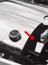 American Car Craft Polished Stainless Steel Stand Alone Belt Tension Cover Chevrolet Corvette C6 2005-2007                                     - ACC-043108 - Image 3