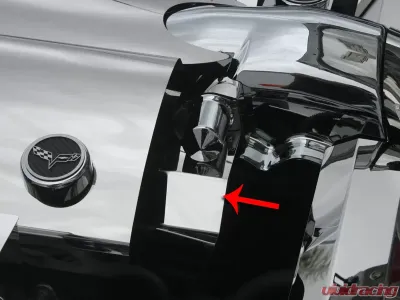 American Car Craft Polished Stainless Steel Stand Alone Belt Tension Cover Chevrolet Corvette C6 2005-2007 - ACC-043108