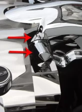 American Car Craft 2Pc Chrome Throttle Body Motor Cover Chevrolet Corvette C6 2005-2007                                     - ACC-043109 - Image 3