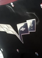 American Car Craft Stainless Steel Crossed Flags Hood Badge Chevrolet Corvette C6 2005-2013                                     - ACC-043113 - Image 3