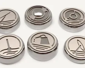American Car Craft 6Pc Manual Transmission Executive Series Fluid Cap Cover Chevrolet Corvette C6 2005-2013