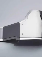 American Car Craft Stainless Steel White Carbon Fiber Deluxe Alternator Cover w/Crossed Flags Emblem Chevrolet Corvette C6 2005-2013                                     - ACC-043122-WHT - Image 3