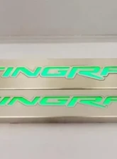 American Car Craft 2Pc Blue Led Brushed Stainless Steel Replacement Door Sills Chevrolet Corvette Stingrays C7 2014-2019                                     - ACC-051003-BLUL - Image 3