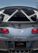 American Car Craft Trunk Lid Plate Trim Kit w/Brushed Brace Chevrolet Stingray C7 2014-2019                                     - ACC-051020 - Image 3