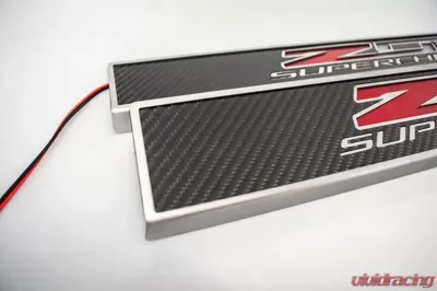 American Car Craft 2Pc Carbon Fiber Replacement Light Up Door Sills Chevrolet Corvette Z06 C7 2014-2019 - ACC-051026