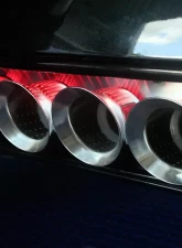 American Car Craft Red LED Brushed Exhaust Filler Panel Chevrolet Corvette C7 | Z06 | Z51 | ZR1 2014-2019                                     - ACC-052002 - Image 3