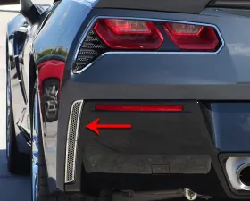 American Car Craft 2Pc Aluminum Stainless Steel Rear Valance Vent Grilles Chevrolet Corvette Stingray C7 2014-2019