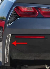 American Car Craft 2Pc Aluminum Stainless Steel Rear Valance Vent Grilles Chevrolet Corvette Stingray C7 2014-2019                                     - ACC-052004 - Image 3