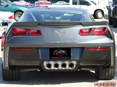 American Car Craft 2Pc Aluminum Stainless Steel Rear Valance Vent Grilles Chevrolet Corvette Stingray C7 2014-2019 - ACC-052004