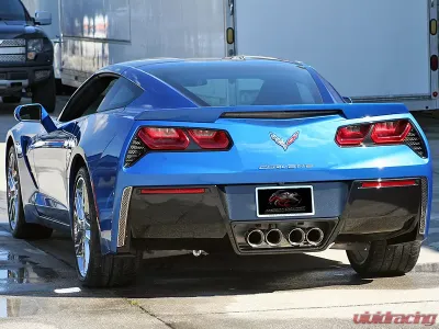 American Car Craft 2Pc Polished Stainless Steel Laser Mesh Taillight Grilles Chevrolet Corvette Z06 C7 | Grand Sport 2014-2019 - ACC-052005