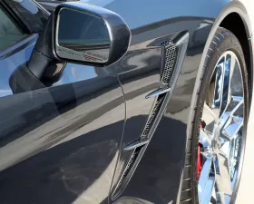 American Car Craft 10Pc Aluminum Stainless Steel Front Side Vent Grille Overlay Chevrolet Corvette Stingray C7 2014-2019