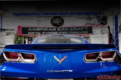 American Car Craft 8Pc Brushed Stainless Steel Taillight Trim Kit Chevrolet Corvette Stingray C7 2014-2019 - ACC-052014