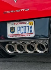 American Car Craft Stainless Steel Perforated Exhaust Filler Panel Chevrolet Corvette C7 | Z06 | ZR1 | GS 2014-2019                                     - ACC-052017 - Image 2