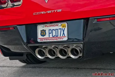 American Car Craft Stainless Steel Perforated Exhaust Filler Panel Chevrolet Corvette C7 | Z06 | ZR1 | GS 2014-2019 - ACC-052017
