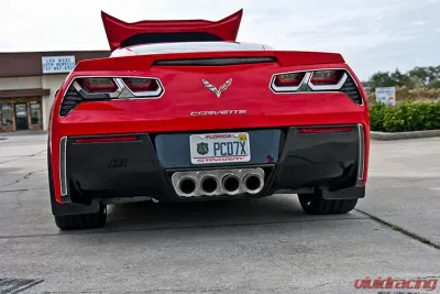 American Car Craft Stainless Steel Perforated Exhaust Filler Panel Chevrolet Corvette C7 | Z06 | ZR1 | GS 2014-2019 - ACC-052017