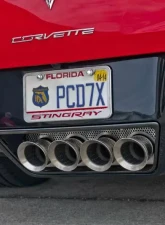 American Car Craft Perforated Illuminated Exhaust Filler Panel Chevrolet Corvette C7 | GS | Z06 | Z51 | ZR1 2014-2019                                     - ACC-052018 - Image 3