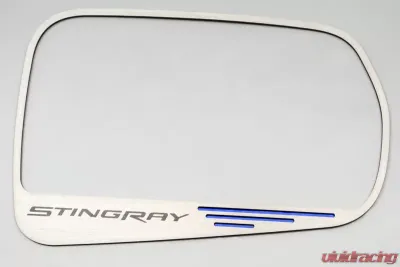 American Car Craft 2Pc Green Carbon Fiber Side View Mirror Trim Etched Stingray w/Slots Chevrolet Corvette Stingray C7 2014-2019 - ACC-052031-GRN