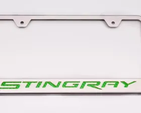 American Car Craft Bright Red Solid License Plate Frame Stingray Lettering Chevrolet Corvette Stingray C7 2014-2019