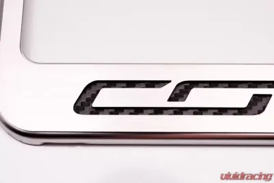 American Car Craft Black Solid License Plate Frame Corvette Lettering Chevrolet Corvette Stingray C7 2014-2019 - ACC-052033-SBLK