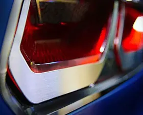 American Car Craft 8pc Brushed Stainless Steel Taillight Bezel Trim w/ Etched Emblem Chevrolet Corvette C7 Z06 | Grand Sport 2014-2019
