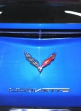 American Car Craft 8pc Brushed Stainless Steel Taillight Bezel Trim w/ Etched Emblem Chevrolet Corvette C7 Z06 | Grand Sport 2014-2019                                     - ACC-052047-B - Image 2